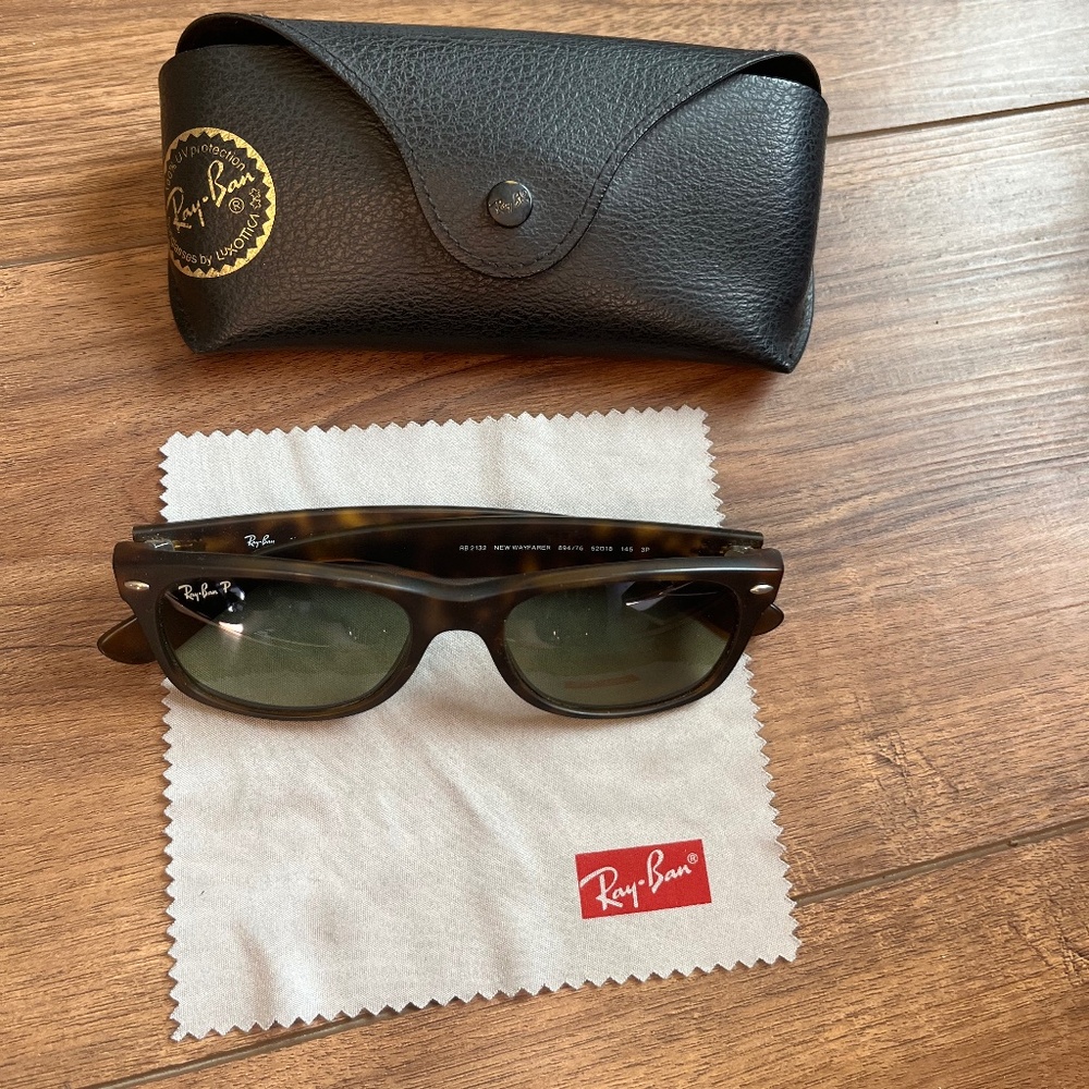 Ray Ban New Wayfarer Polarized Sunglasses - Very Good Used Condition